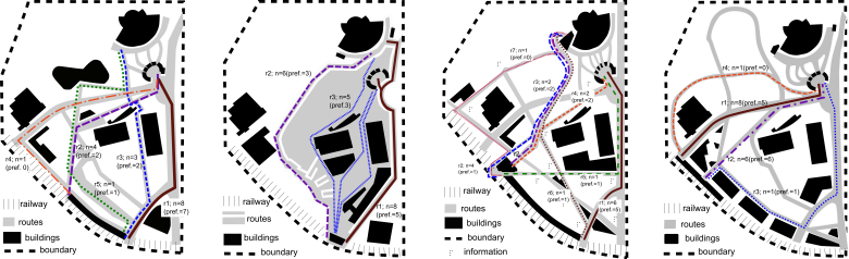 Evaluation of the spatial configuration of urban design at concept design stage - spatial and declarative data.